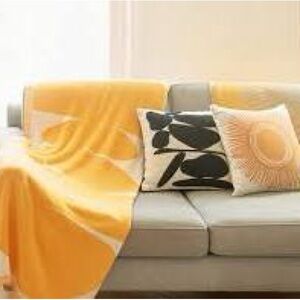West Elm Golden Yellow Throw Blanket
